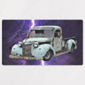 Vintager Blauer LKW Etiketten (Design 1)