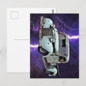 Vintager Blauer LKW Postkarte (Vorne/Hinten)