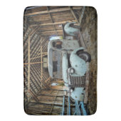 Vintager Blauer LKW Rustikaler Stall Badematte (Vorderseite Vertikal)