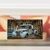 Vintager Blauer LKW Rustikaler Stall Etiketten (Befestigt)