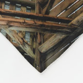 Vintager Blauer LKW Rustikaler Stall Fleecedecke (Ecke)