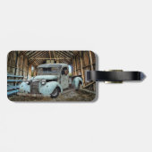 Vintager Blauer LKW Rustikaler Stall Gepäckanhänger (Rückseite horizontal)