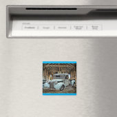 Vintager Blauer LKW Rustikaler Stall Magnet (In Situ (Geschirrspüler))