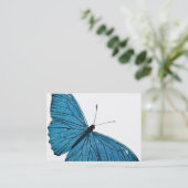 Vintager blauer Morpho Schmetterling Visitenkarte (Stehend Vorderseite)