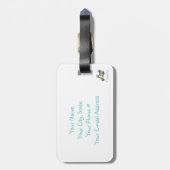 Vintager blauer Roller-Gepäck-Umbau "ich könnte… " Gepäckanhänger (Rückseite vertikal)