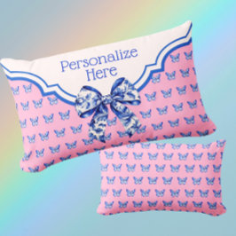 Vintager Blauer Schmetterling Bow Personalisiert L Lendenkissen