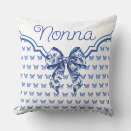 Vintager Blauer Schmetterlingsbock Personalisiert Kissen