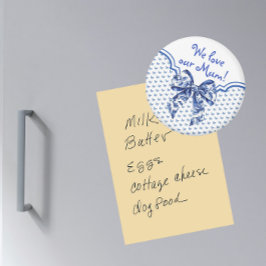 Vintager Blauer Schmetterlingsbock Personalisiert Magnet