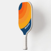 Vintager blauer Streifen mit Name Pickleball Schläger (Links)