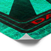 Vintager Blauer Tag des Toten Mädchens Poster (Ecke)