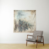 Vintager Blauer Weihnachtsbaum Wandteppich (Beispiel (Horizontal))