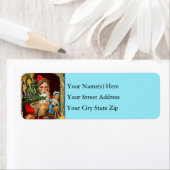 Vintager blauer Weihnachtsmann mit Spielzeugweihna (Insitu)