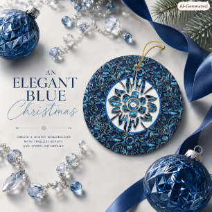 Vintager Blauer Weihnachtsschmuck