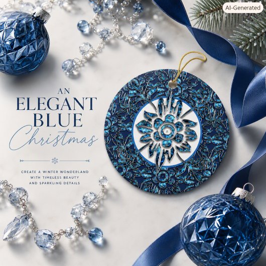 Vintager Blauer Weihnachtsschmuck