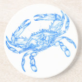 Vintager Blaukrabbe Getränkeuntersetzer (Vorne)