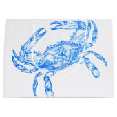 Vintager Blaukrabbe Große Geschenktüte (Vorderseite)