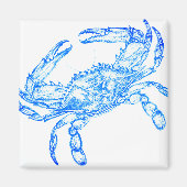 Vintager Blaukrabbe Magnet (Vorne)