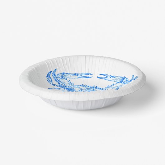 Vintager Blaukrabbe Pappteller (Gewinkelt)