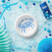 Vintager Blaukrabbe Pappteller (Party)