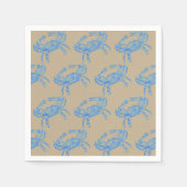 Vintager Blaukrabbe Serviette (Vorderseite)