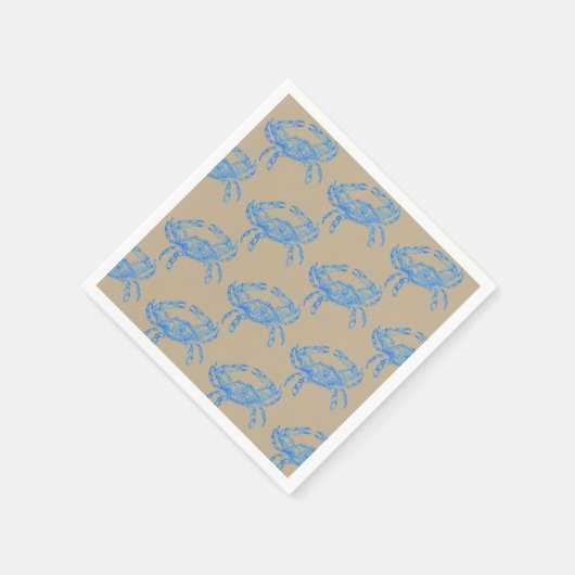 Vintager Blaukrabbe Serviette (Ecke)