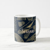 Vintager Blauwal Kaffeetasse (VorderseiteRechts)