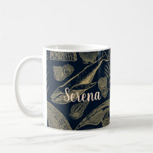 Vintager Blauwal Kaffeetasse