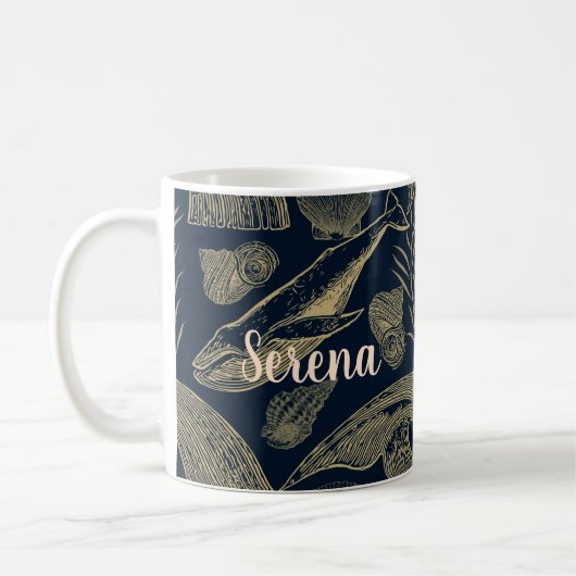 Vintager Blauwal Kaffeetasse (Links)