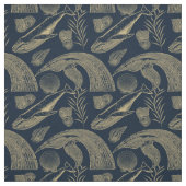 Vintager Blauwal Stoff (Muster)