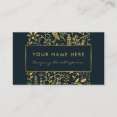 Vintager Bleieffekt von Blue & Gold Foil Visitenkarte (Vorderseite)
