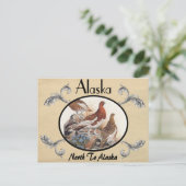 Vintager Blick Alte Postkarte Alaska Staat (Stehend Vorderseite)