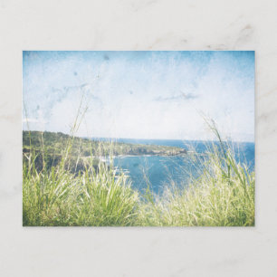 Vintager Blick auf den Ozean   Postkarte