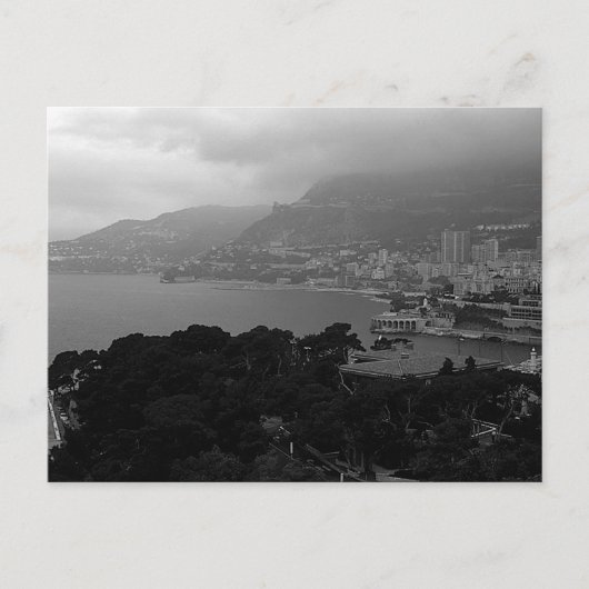 Vintager Blick auf Monaco Monte Carlo Postkarte (Vorderseite)