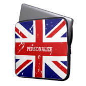 Vintager Blick britische Laptopschutzhülle (Vorderseite Links)