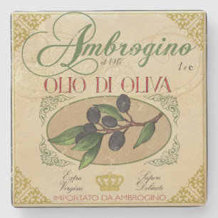 Vintager Blick italienischer Steinuntersetzer