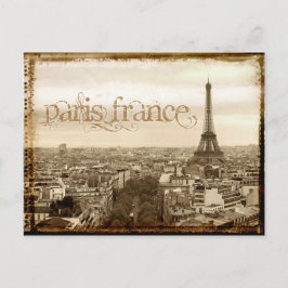 Vintager Blick Paris Frankreich Postkarte