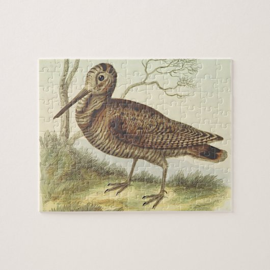 Vintager Blick Stehender Vogelpuzzle Puzzle (Horizontal)