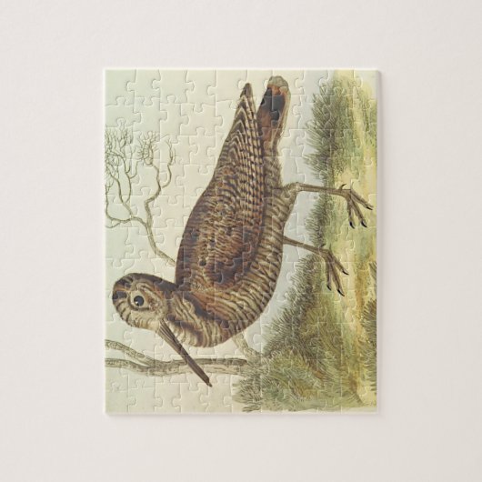 Vintager Blick Stehender Vogelpuzzle Puzzle (Vertikal)