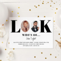 Vintager Blick Wer ist Geburtstag Foto Einladung