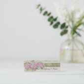 Vintager Blickblauer Hydrangea-Blumen-mit Mini Visitenkarte (Stehend Vorderseite)