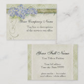 Vintager Blickblauer Hydrangea-Blumen-mit Visitenkarte (Vorne/Hinten)