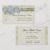 Vintager Blickblauer Hydrangea-Blumen-mit Visitenkarte (Vorne/Hinten)