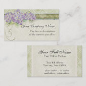 Vintager Blicklila Hydrangea - Geschäfts-Karten Visitenkarte (Vorne/Hinten)