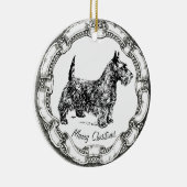 Vintager BlickScottie Keramik Ornament (Rechts)