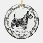 Vintager BlickScottie Keramik Ornament (Vorne)