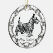 Vintager BlickScottie Keramik Ornament (Links)