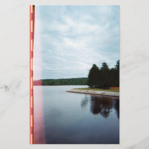 Vintager Blue Hour Lake Briefpapier