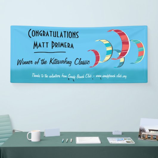 Vintager Blue Kite Surfbanner Banner (Messe)