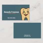 Vintager Blue Lächeln Zeltwerk Kinderzahnärztin Terminkarte (Vorne/Hinten)