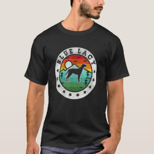 Vintager Blue Lacy Retro Dog Mama Vater T-Shirt